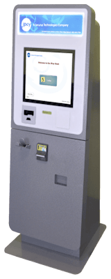 A JPay self-service kiosk-terminal for making deposits to incarcerated persons' accounts.